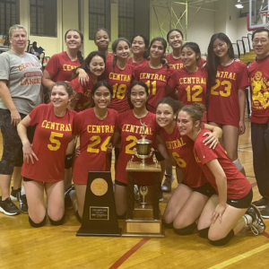 The Central Girls Volleyball team