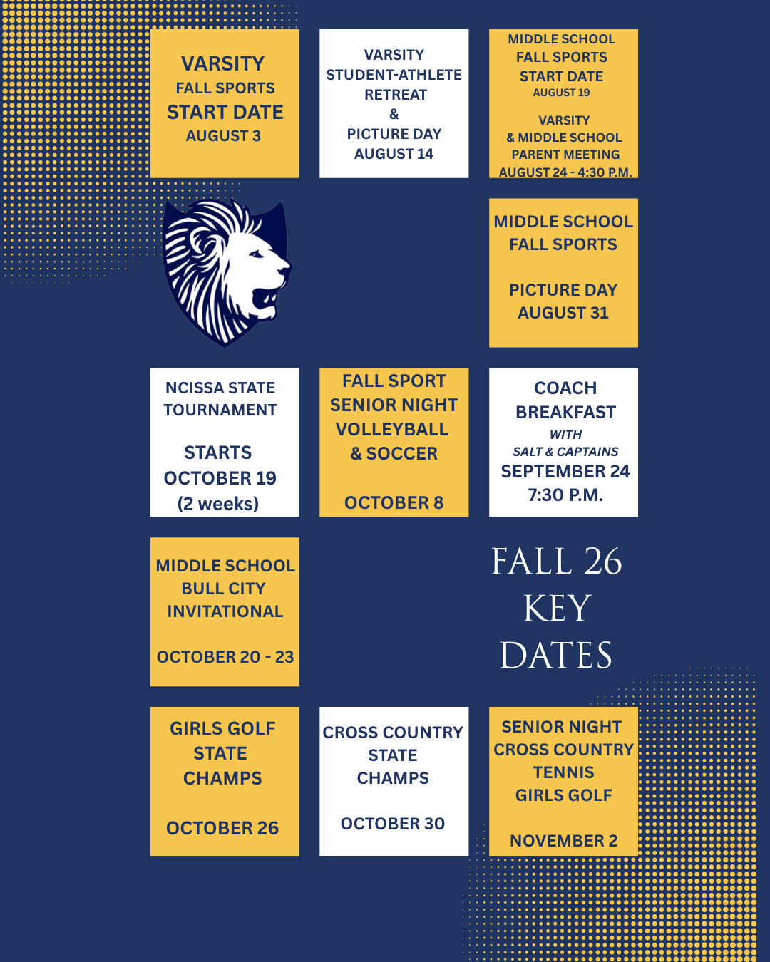 Fall Dates