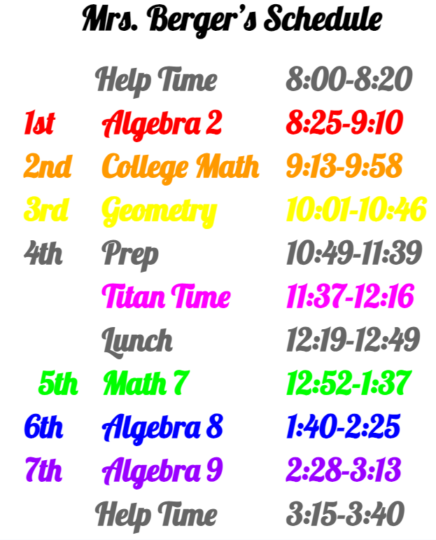Schedule UlenHitterdal Public Schools