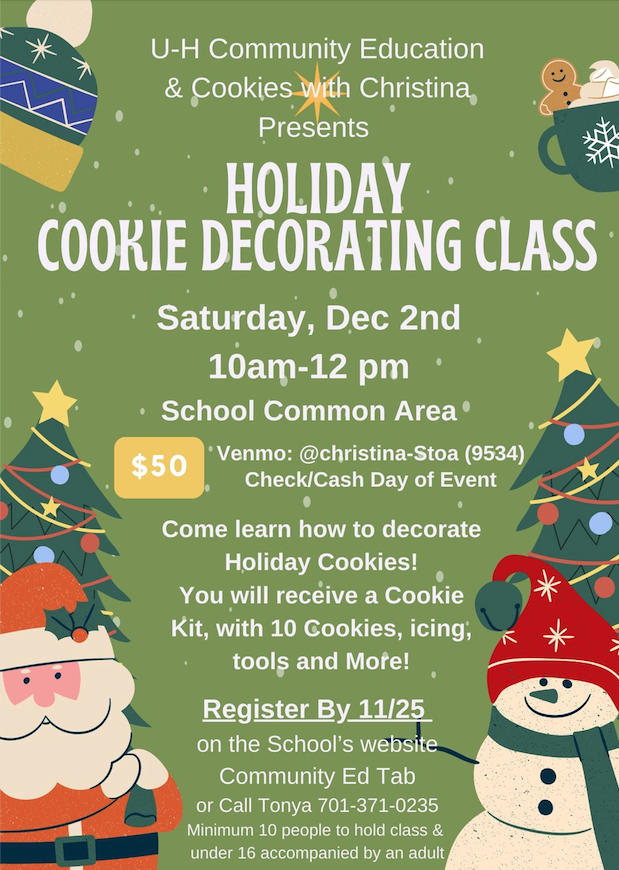 Community Education Events UlenHitterdal Public Schools