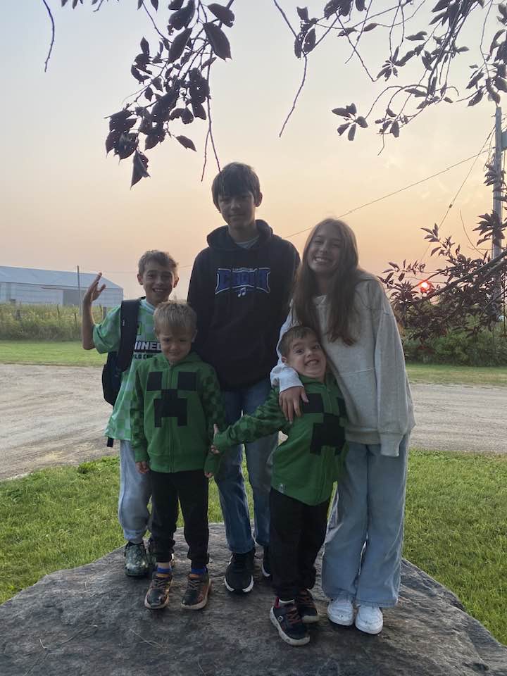 AJ, Ellie, Oliver, Atticus, Emerson