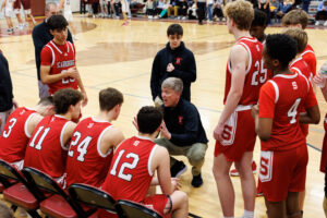 Boys Basketball Huddle