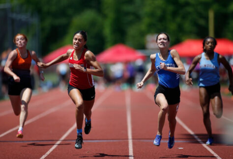 Flaker running through finishline