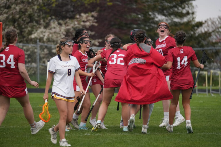 Girls Lacrosse Team Celebrates Win
