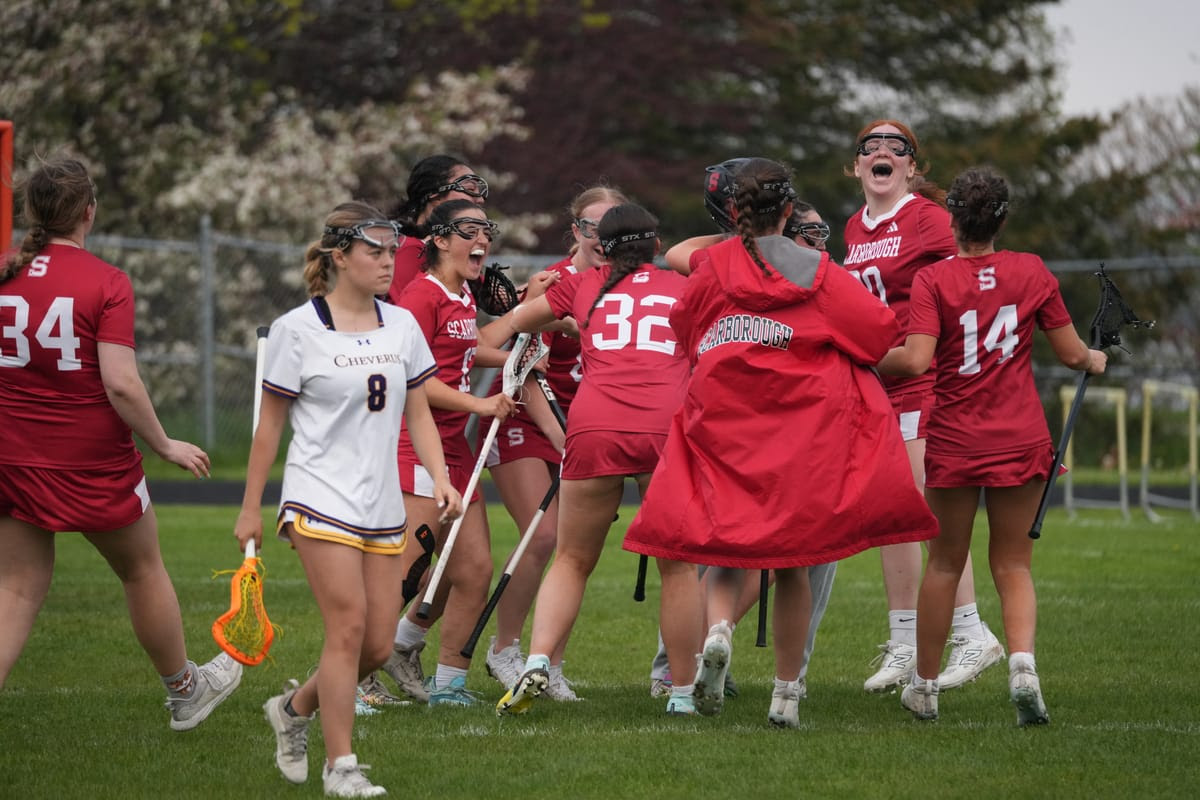Girls Lacrosse Team Celebrates Win