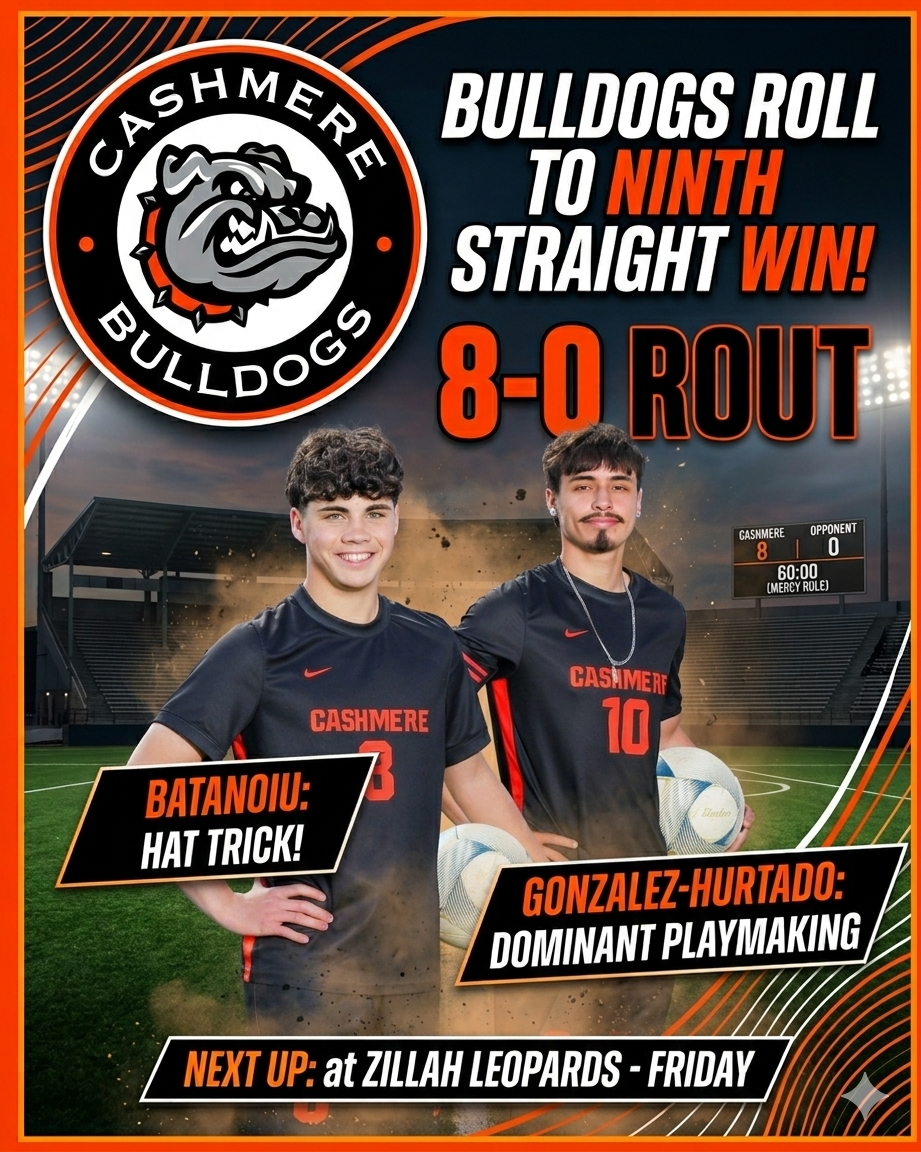 Bulldogs Roll to Ninth Straight Win with 8-0 Rout | Cashmere High ...