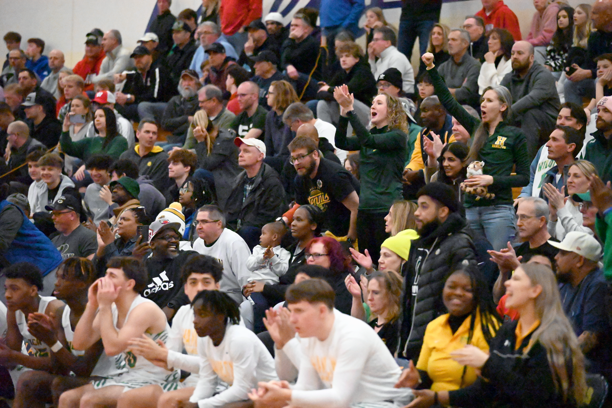 Spectators at Hamilton Boys Basketball Game