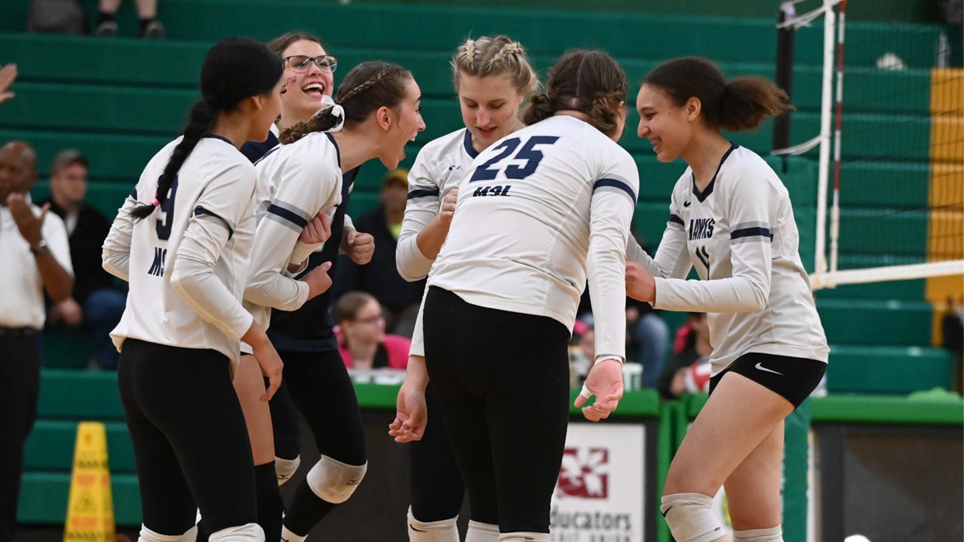 MSL Volleyball celebrates point