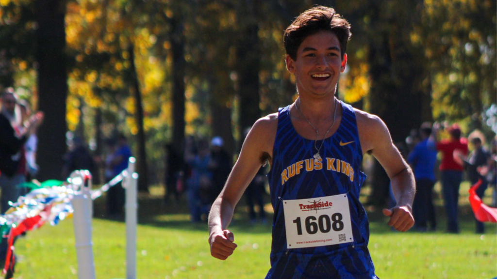 Max Klassen of Rufus King crosses finishes line