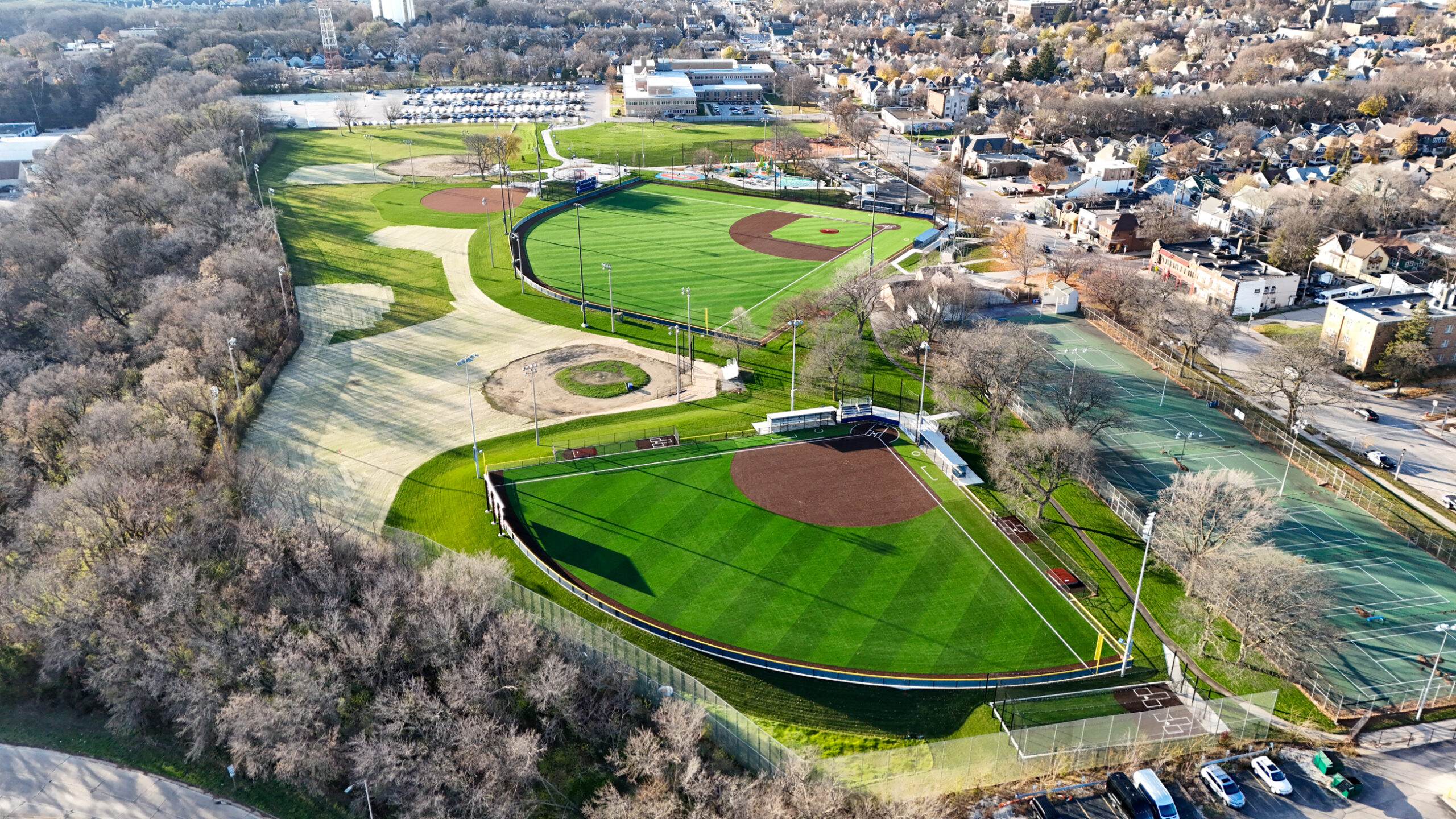 Wick Playfield Softball & Baseball Diamonds