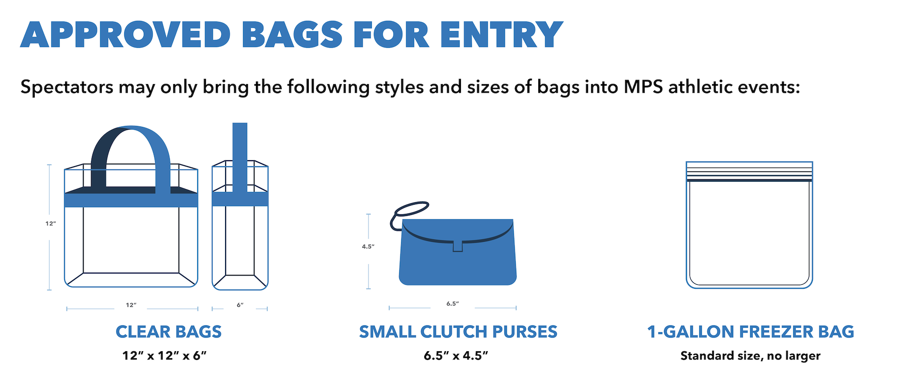 Approved Bag Policy Items