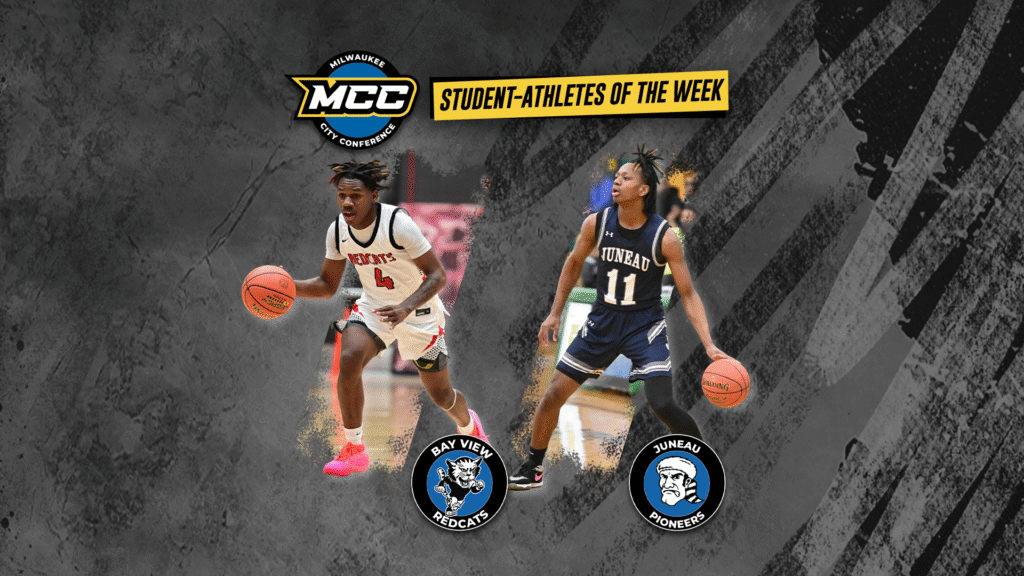 Jaden Hardiman (Juneau High School) and Darryl Cooks (Bay View High School) were named the Milwaukee City Conference Student-Athletes of the Week for the week of Dec. 7-13.