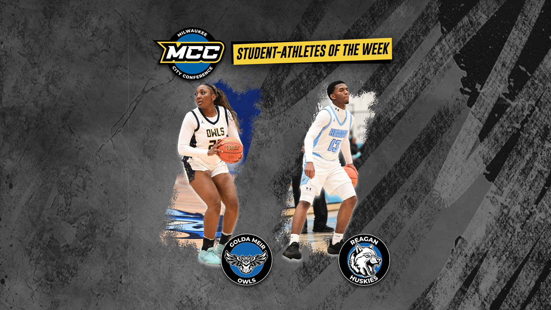 Aniya Blackmon (Golda Meir High School) and Nasir Nelson (Reagan High School) were named the Milwaukee City Conference Student-Athletes of the Week for the week of Feb. 15-21.