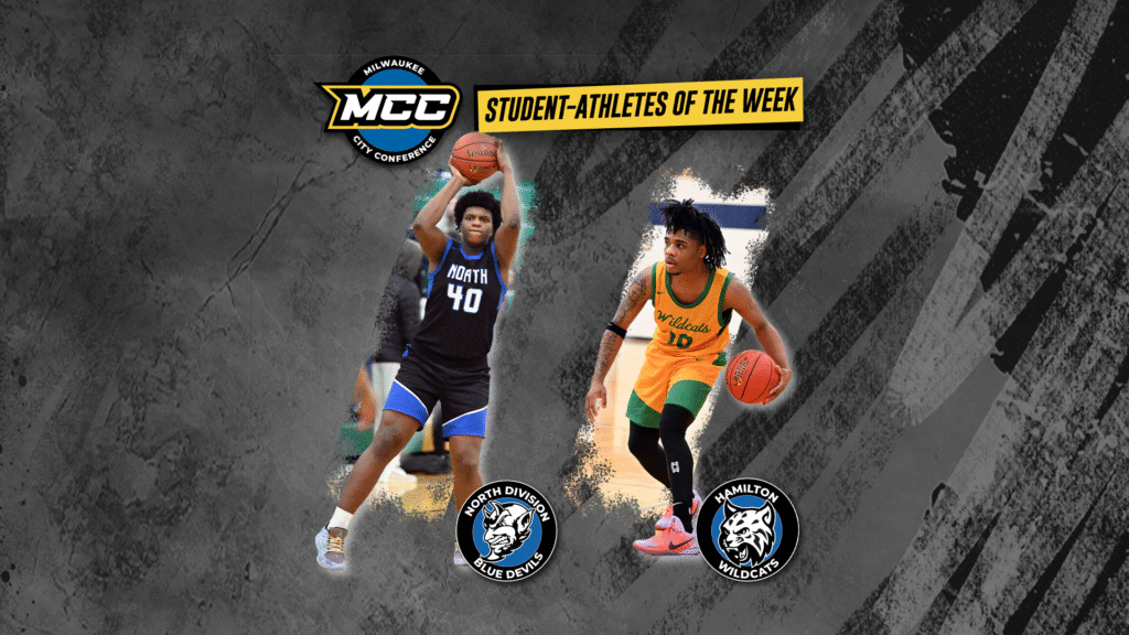 Jayden Burrell (Hamilton High School) and Shevez Johnson (North Division High School) were named the Milwaukee City Conference Student-Athletes of the Week for the week of March 1-7.