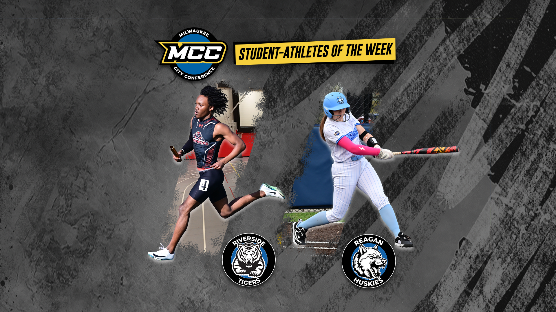 Zaida Nelson (Reagan High School) and Kwame John (Riverside Univ. High School) were named the Milwaukee City Conference Student-Athletes of the Week for the week of April 5-11.