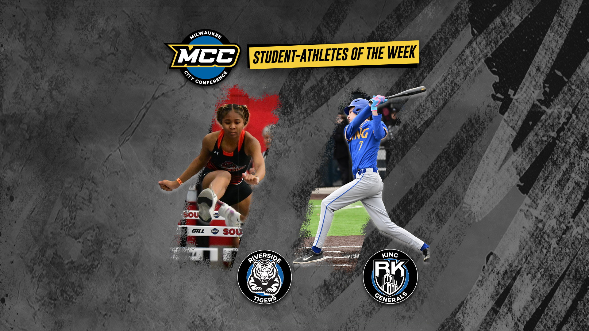 Zach Parry (Rufus King High School) and Ariyah Sayles (Riverside Univ. High School) were named the Milwaukee City Conference Student-Athletes of the Week for the week of May 10-16.