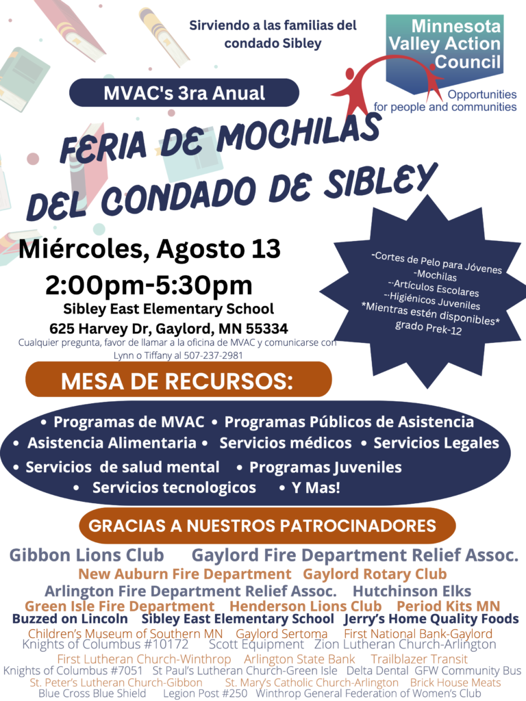 Sibley County Community Backpack fair
