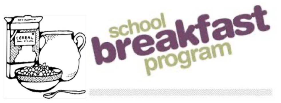 Sibley East Public Schools School Breakfast Program graphic featuring information about free breakfast for all students.