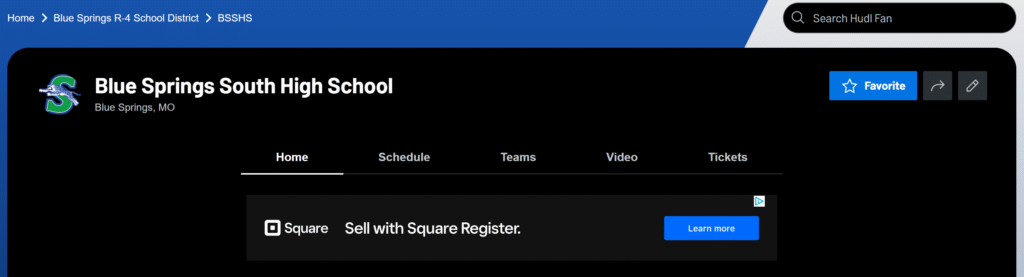 Add Blue Springs South to favorites.