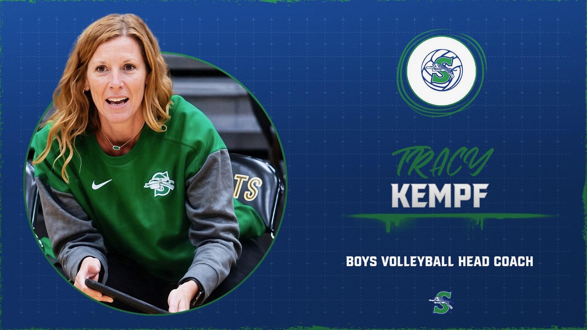 Tracy Kempf Boys Volleyball Head Coach.