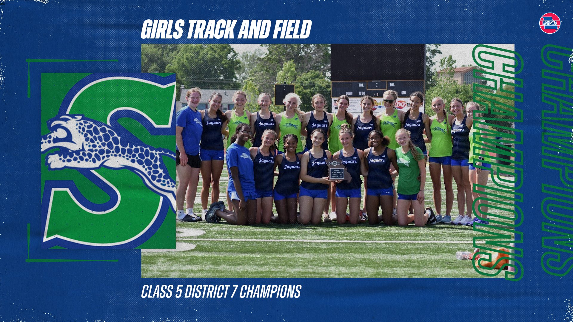 Girls Track and Field District Champions.