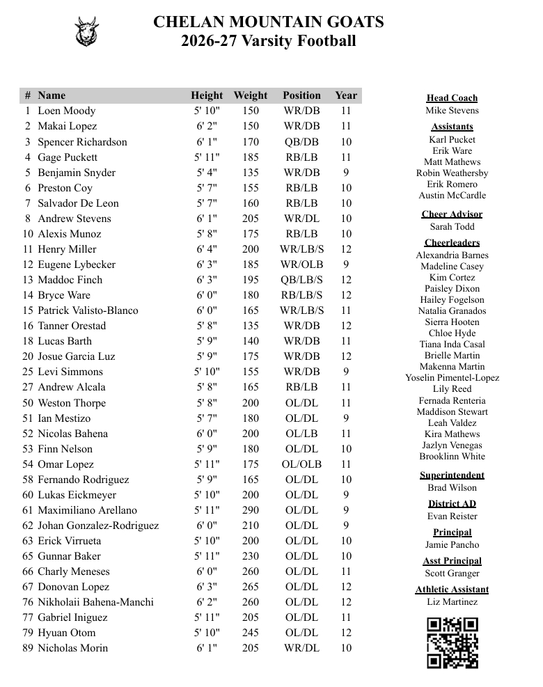 Varsity FB 9/3