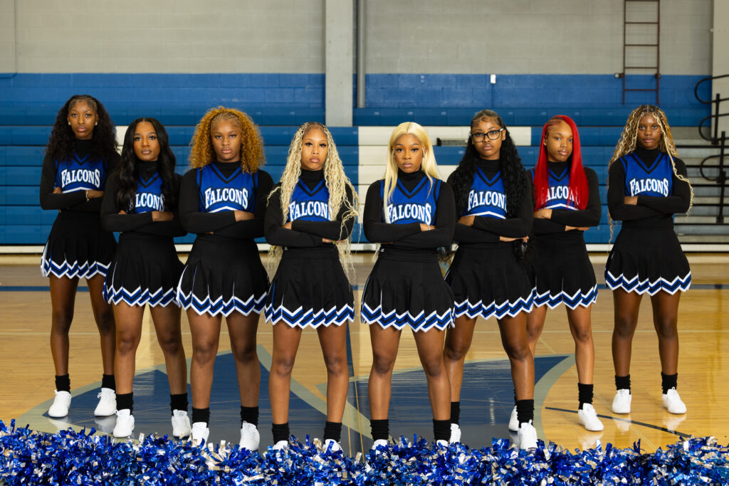 Varsity Cheer in formation