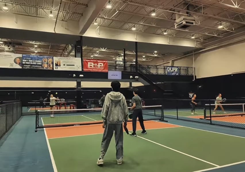 Students playing Pickleball.