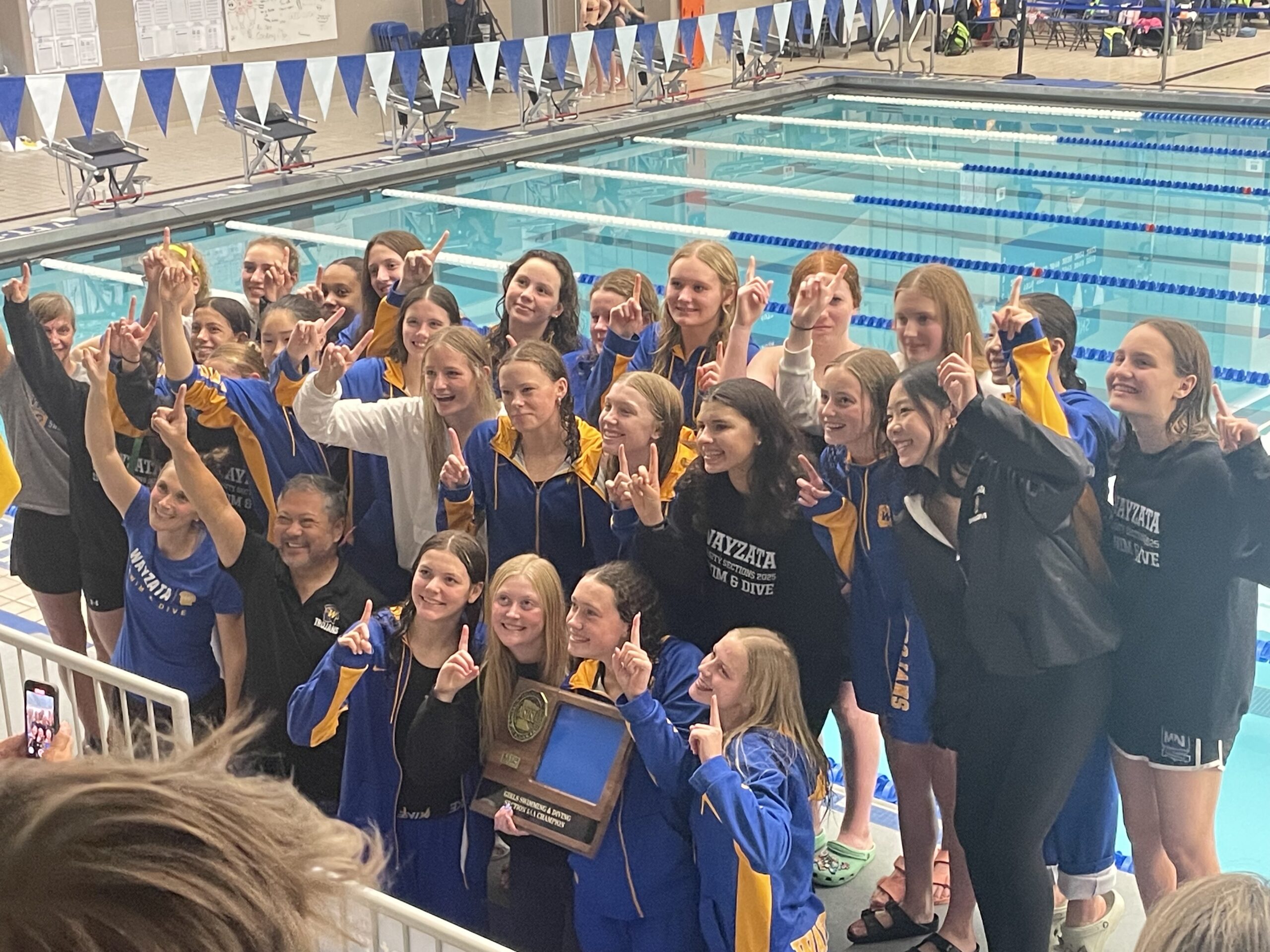 2025 Section Champion Girls Swim and Dive