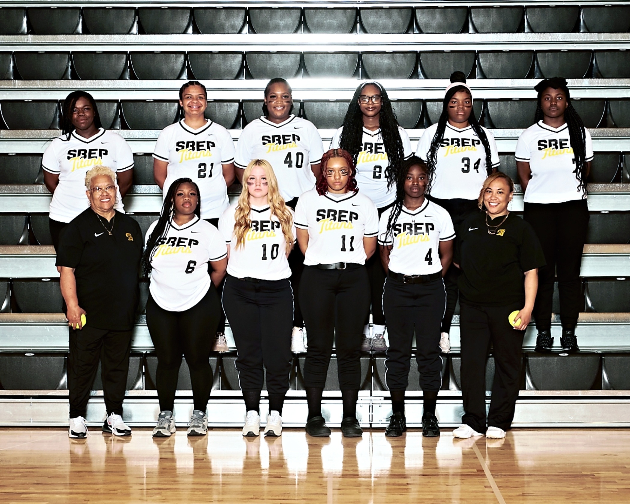 The SBEP softball team poses for a photo.