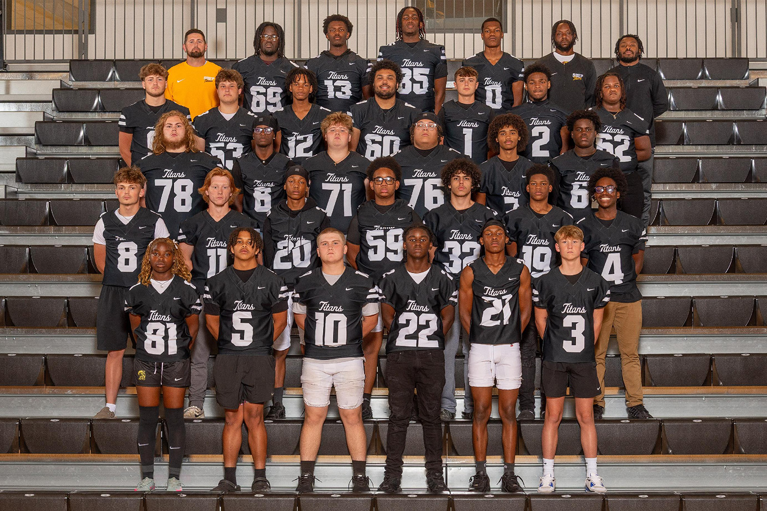 The 2025 football team poses for a group photo.