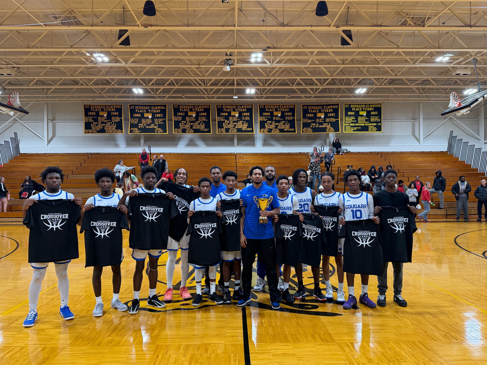 Clark Montessori poses for a photo after winning the 2025 Crossover Classic.