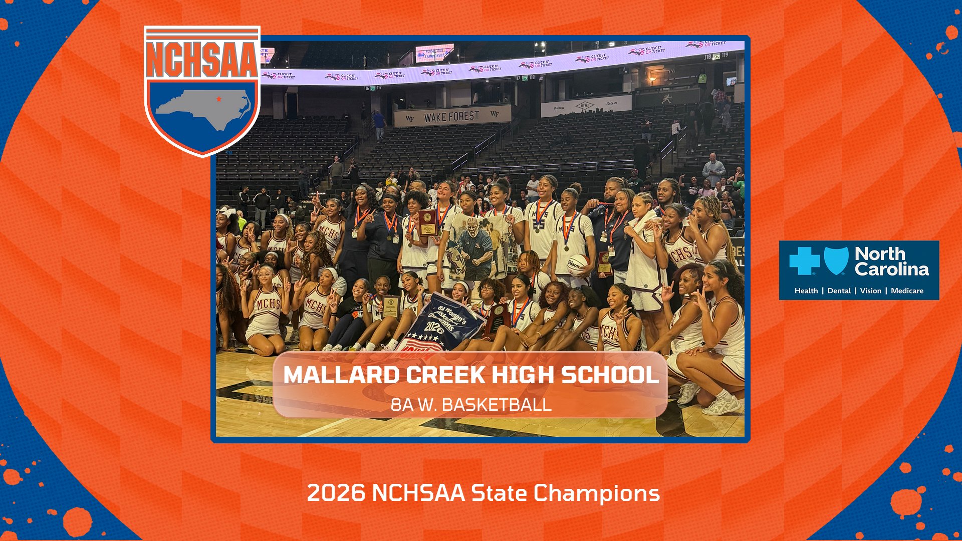 Mallard Creek 2026 8A Girls Basketball State Champions