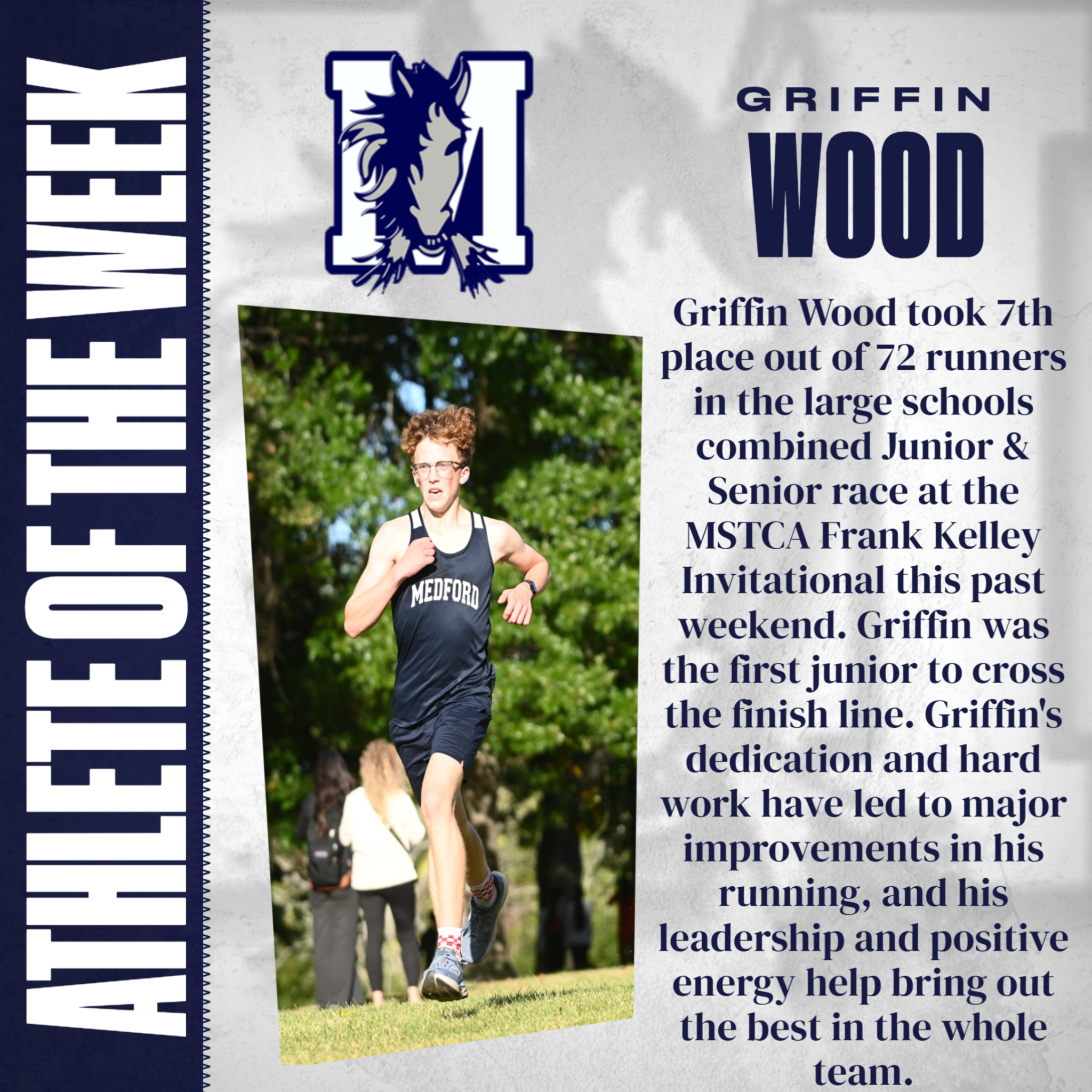 ATHLETE OF THE WEEK GRIFFIN WOOD | Medford High School (MA)