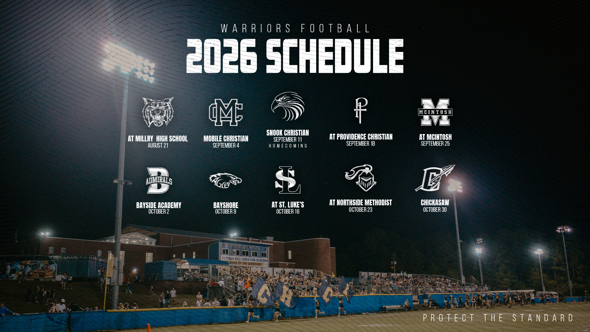 2026-2027 CHCA Football Schedule