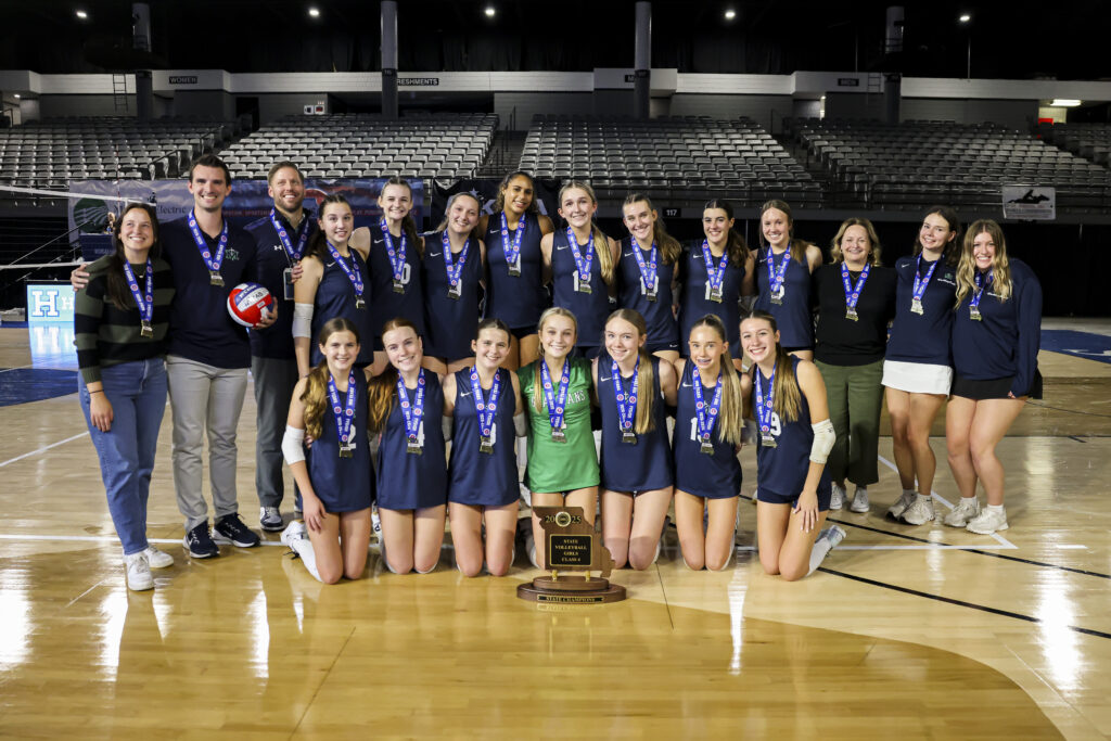 Volleyball team with State Trophy