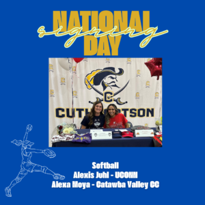 Alexa Moya – softball – Catawba Valley CC
Alexis Juhl – softball - UCONN