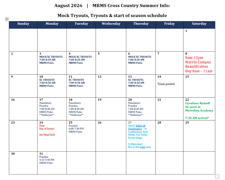 Aug calendar
