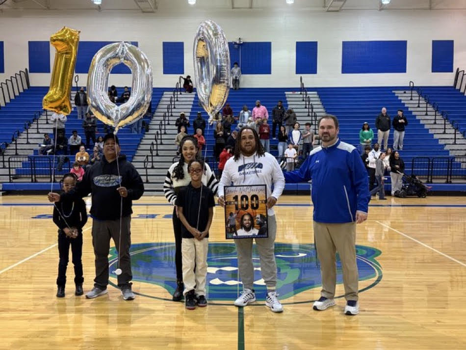 Coach Jackson's 100 career win.
