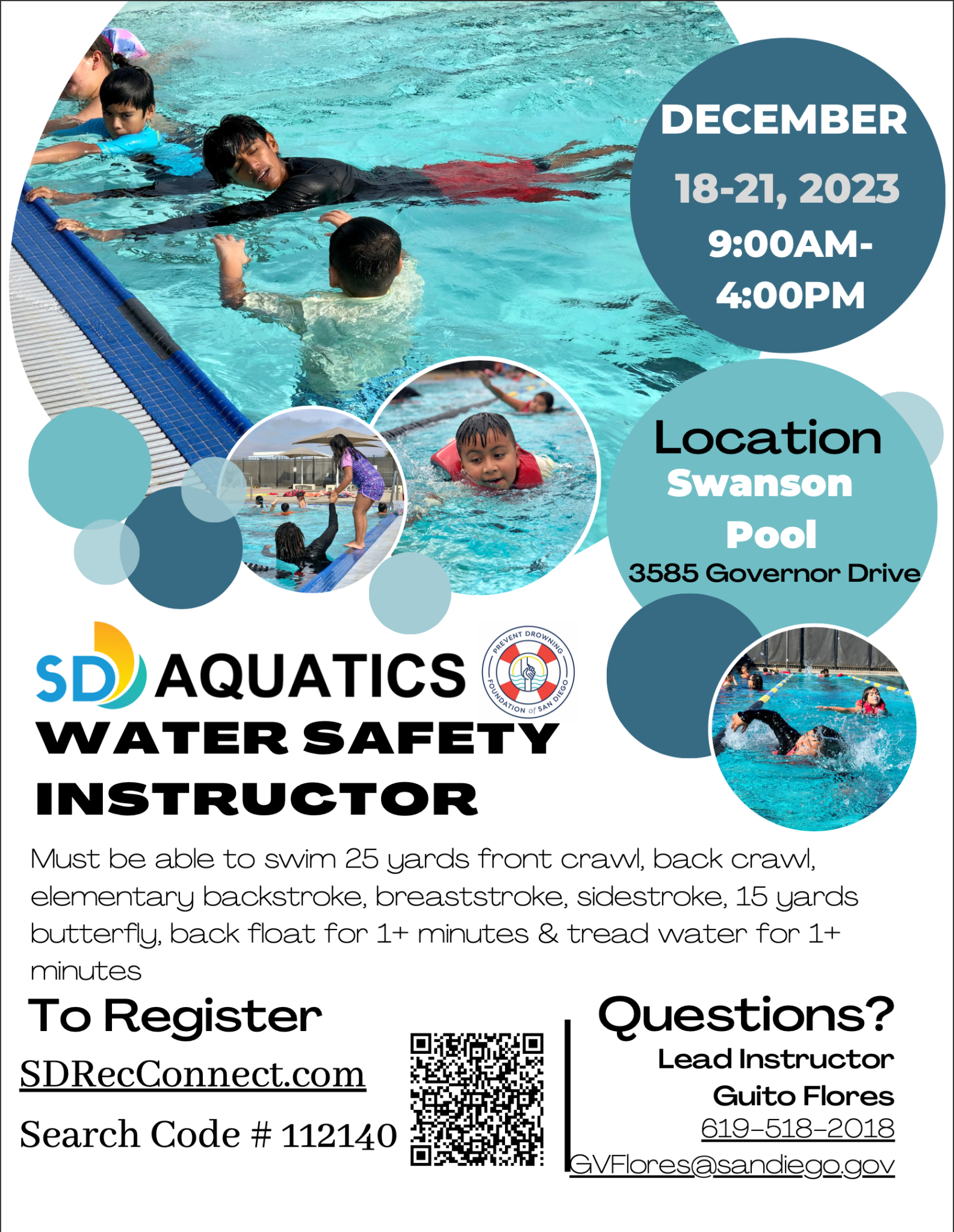 Free Water Safety Instructor Training San Diego Unified Physical
