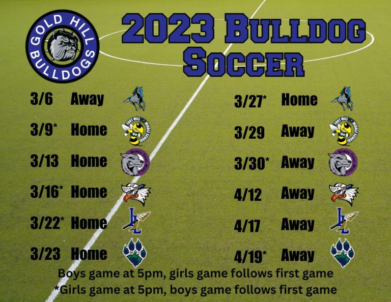 2023 Bulldog Soccer Schedule