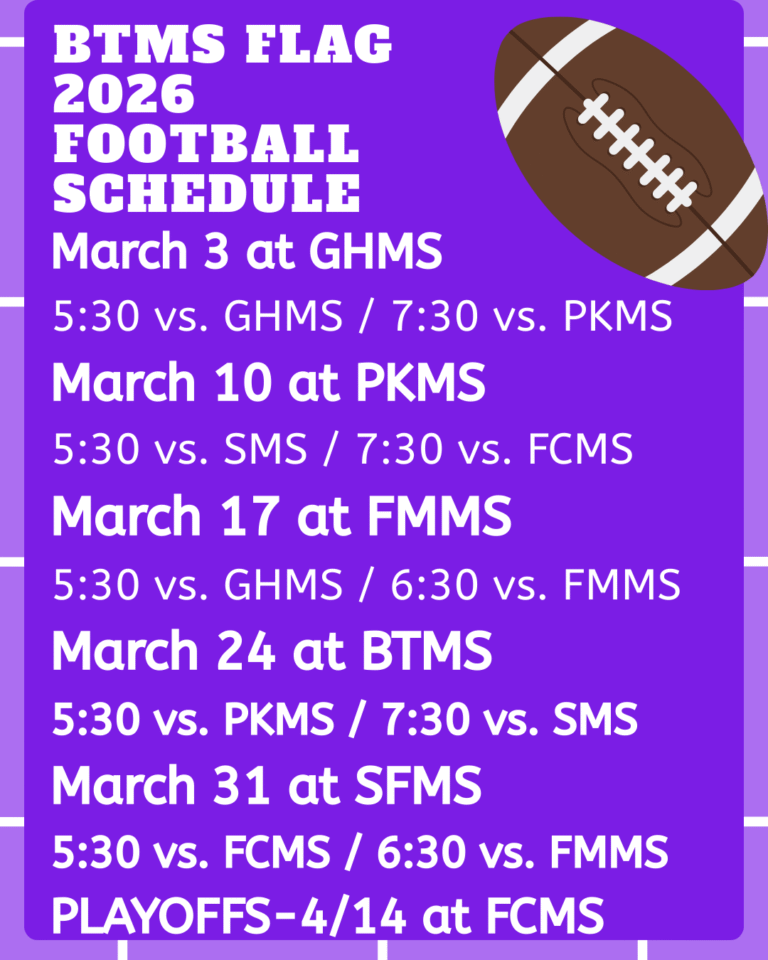 flag football schedule