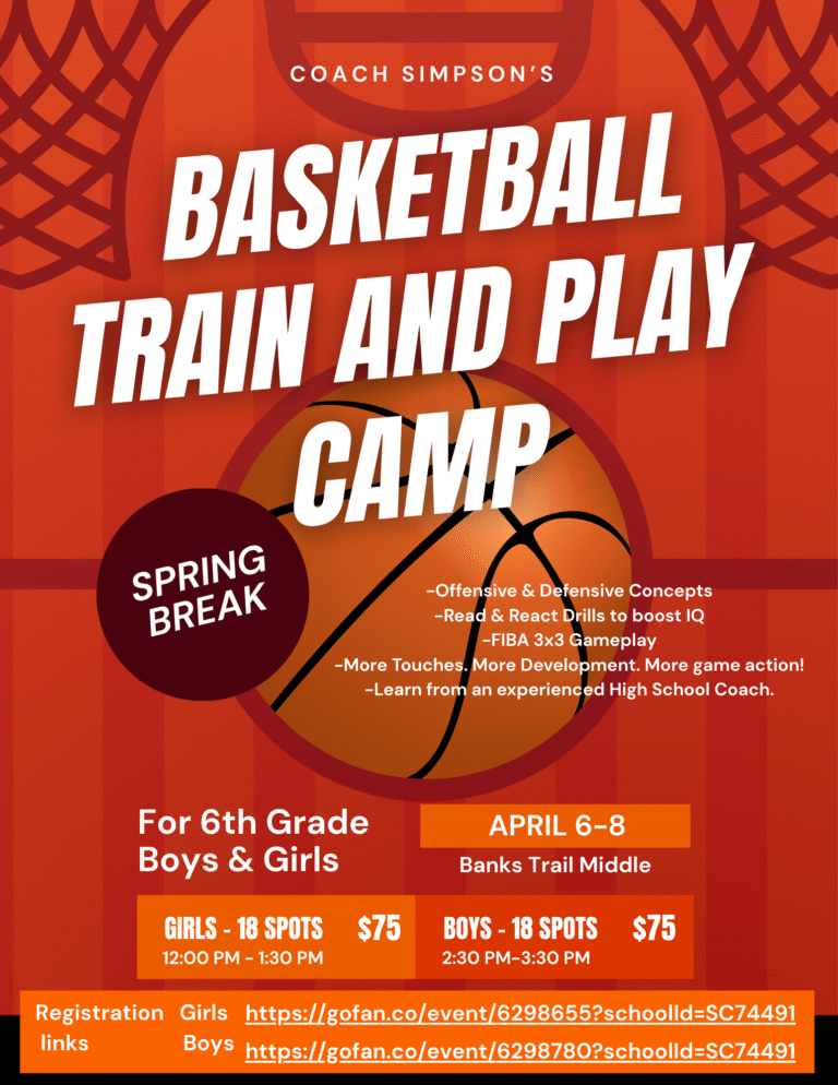 spring break basketball camp flyer