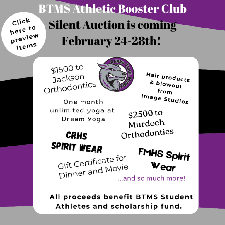 BTMS Athletic Boosters Silent Auction items