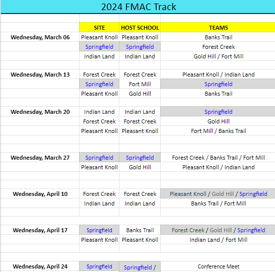 track schedule 24