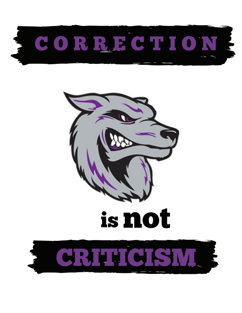 Correction is not criticism motivational graphic