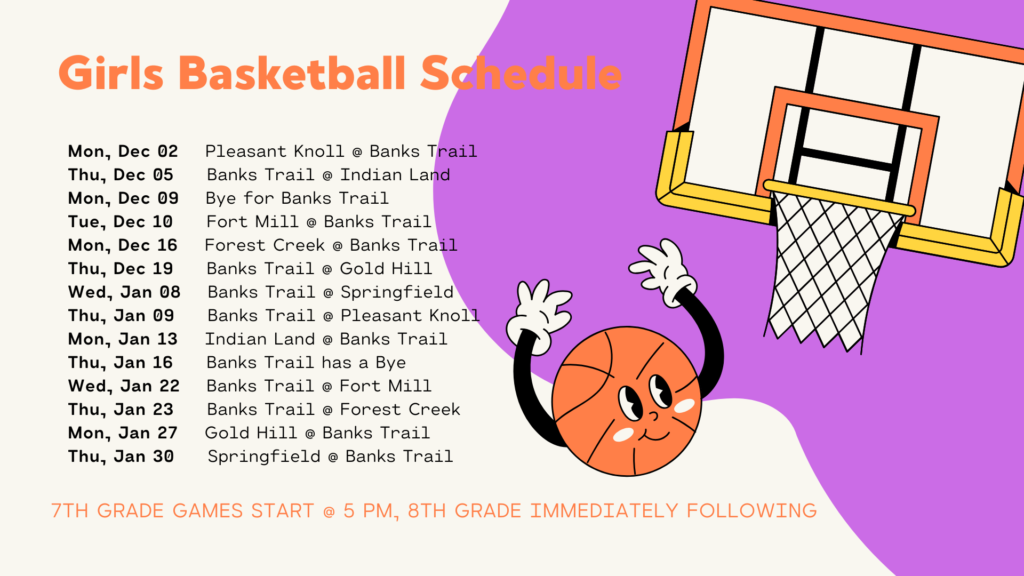 Girls Basketball Schedule graphic