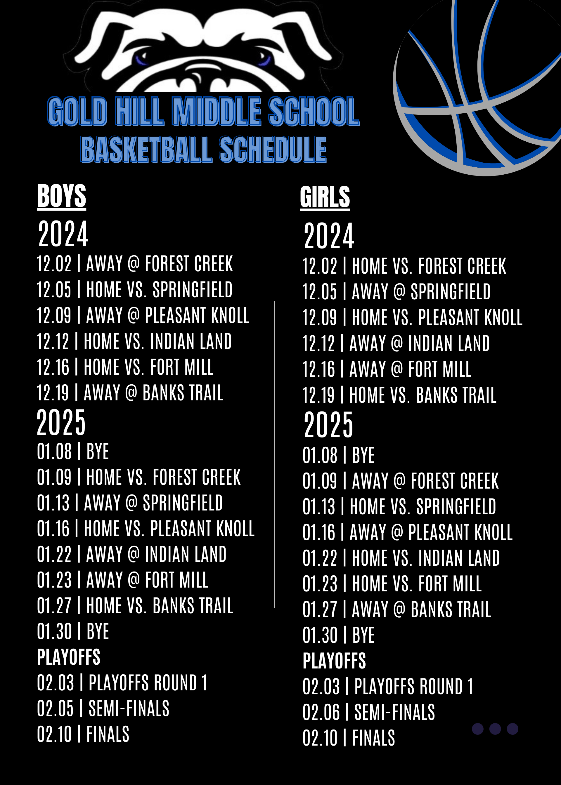 Bball Schedule 2024-25