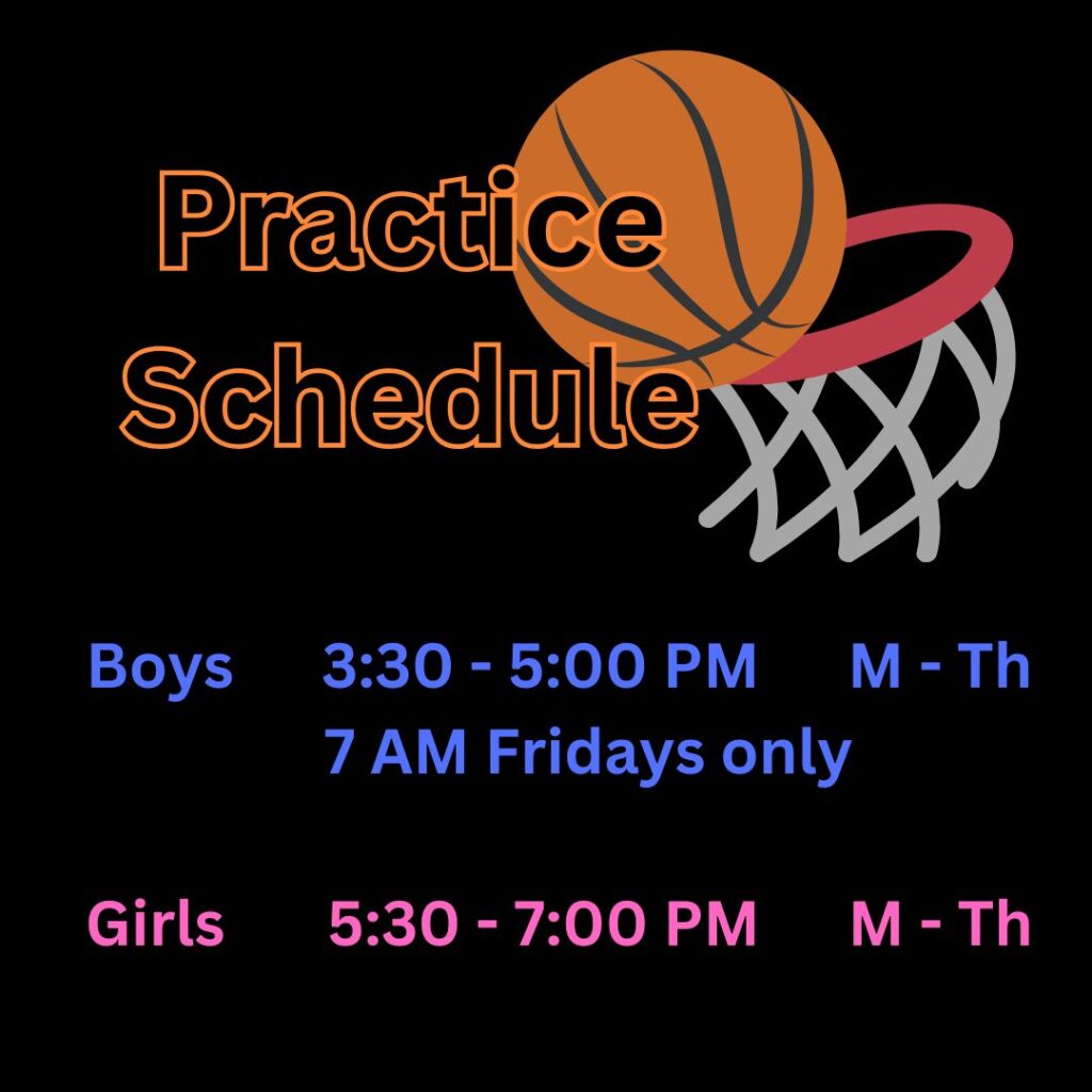 Practice Schedule for Basketball