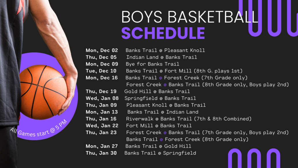 Boys Basketball Schedule revised